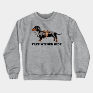 Free Dachshund ride Crewneck Sweatshirt